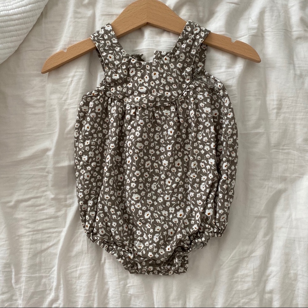 Rylee + Cru June Romper in Olive - Picture 2 of 6